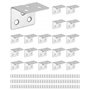 QWORK 20PCS Équerre d'assemblage, raccords d'angle, avec 120pcs vis, 30 x 30 x 38 mm