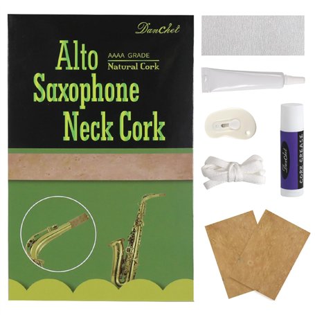 Accessoires pour saxophone alto - Kit de rechange pour bouchon en liège pour saxophone alto - 2 bouchons de saxophone - Colle -