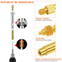 Inserts filetés - Panne à souder avec affichage de la température - 80 W + 130 pièces - Inserts filetés M2/M3/M4/M5/M6/M8 - Kit