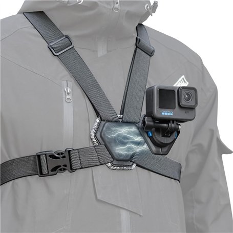 SUREWO Harnais magnétique réglable à libération Rapide Compatible avec GoPro Hero 13/12/11/10/9/8/7/6/5 Noir