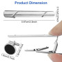 Pinces à cravate en métal pour homme avec 1 paire de boutons de manchette, pinces à cravate rondes, pinces à cravate pour affair