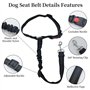 Ceinture de sécurité pour voiture - Harnais de sécurité pour chien - Avec 1 gamelle pliable noire pour animaux de compagnie - Ha