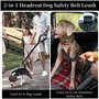 Ceinture de sécurité pour voiture - Harnais de sécurité pour chien - Avec 1 gamelle pliable noire pour animaux de compagnie - Ha
