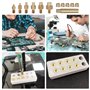 Frogetu Insert Fileté,Jeux d'embouts à Souder Pour Inserts Taraudés,Pointe Fer a Souder Pour Inserts Filetés M2/M3/M4/M5/M6/M8