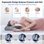 Neuytiky Oreiller en Mousse à Mémoire, Oreiller Ergonomique Cervical,2 en 1 Oreiller Orthopédique à Mémoire de Forme pour la Nuq