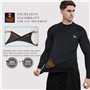 MEETYOO Tee Shirt Compression Homme Manche Longue, Baselayer Maillot Running Vetement Fitness pour Sports Jogging Musculation