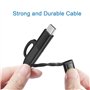 Câble Chargeur Multi Embout, 5 en 1 Câble Multi USB A/C [1M] Câble multi chargeur de Chargement Charge Rapide avec Micro USB Typ