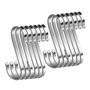 Lot de 12pcs Crochets en S de suspension multifonctions Crochets en forme de S facier inoxydable Crochet S pour salle de bains