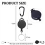 WOLMIK Lot de 3 porte-clés rétractables - Enrouleur robuste - Porte-clés extensible avec corde en nylon - Porte-badge rétractabl