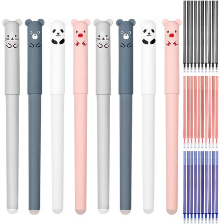 Lot de 8 stylos à encre gel effaçables de 0