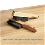 Oumuik Lot de 2 brosses métalliques avec manche en bois, brosse métallique pour enlever la rouille