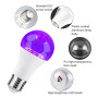 BORDEAG 4pcs Ampoule UV LED 9W Lumière Noire Lampe E27 LED Ultraviolet 385-400nm Violette Pour Halloween Noël Fluorescent Et Pei