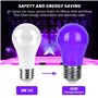 BORDEAG 4pcs Ampoule UV LED 9W Lumière Noire Lampe E27 LED Ultraviolet 385-400nm Violette Pour Halloween Noël Fluorescent Et Pei