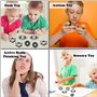 Steemjoey 6Pcs Fidget Toy Anti Stress Jouet, Jeu De Chaîne Flippy, Six Chaînes À Rouleaux, Bague de Massage des Doigts, Soulage 