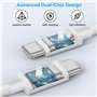 Câble USB C vers USB C pour iPhone 16 15 Pro Max/Plus/Pro/16/15,Macbook,iPad, [1+2M/Lot de 2]60W Cable USBC Charge Rapide Cable 