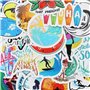 Lot de 100 autocollants surf d'été - En vinyle imperméable - Pour ordinateur portable, enfants, voitures, moto, vélo, skateboard