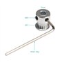 DollaTek 5PCS Poulie dentée en aluminium GT2 16 dents alésage 5mm largeur 6mm et clé pour Imprimante 3D RepRap Prusa i3