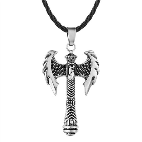 PikaLF Collier hache pour homme Collier avec pendentif hache viking nordique avec chaîne de 19
