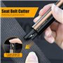 2 en 1 Marteau de Sécurité pour Voiture, 2 Pièces Brise Vitre Coupe Ceinture avec Verre de Test pour s'entraîner, Marteau d'urge
