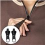 ETELIAR Curseur Fermeture Eclair 12 Pièces Curseur Fermeture Eclair Clipsable 3 Tailles Reparation Fermeture Eclair Couleur: Noi