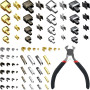 ETELIAR Kit Reparation Fermeture Eclair De 81 Pièces Arret Bas Fermeture Eclair (Avec Pinces) Sacs Tentes Bagages Sacs de Coucha