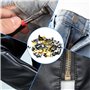 ETELIAR Kit Reparation Fermeture Eclair De 81 Pièces Arret Bas Fermeture Eclair (Avec Pinces) Sacs Tentes Bagages Sacs de Coucha