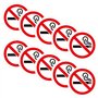DAZZLUXE Lot de 10 autocollants d'interdiction de fumer