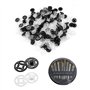 Lot de 100 paires de boutons-pression en plastique