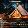 Sprifityy 10M Guirlande Lumineuse Escamotable, Solaire et Chargement USB LED Guirlande Camping avec 8 Modes D'éclairage, Télécom