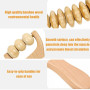 Uoimky Lot de 3 rouleaux de massage en bois avec poignée - Anti-cellulite - Pour le dos, les jambes, le cou, la cellulite - Rela