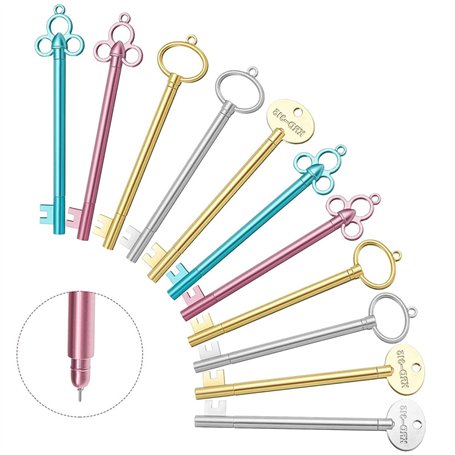 TheStriven 24 pièces Stylos gel Créatifs en Forme de Clé Stylo en Forme de Clé de Dessin Animé Stylos à Bille en Forme de Clé St