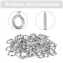 20 Pièces M5 Piton à Visser en Acier Inoxydable 304 Vis Mouton Oeil Rond Auto Taraudeuse Vis à Anneau Crochets à Oeil Boulon à œ