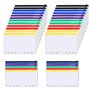 24 Pièces Pochettes Classeur A5 Taille Pochette Zip 6 Trous Pochette Transparente Plastique Dossiers Imperméable sac à Feuilles