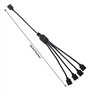 YieJoya Câble répartiteur RVB 5 V 3 broches 1 à 4 broches - Prolongez et connectez vos bandes LED RVB et ventilateurs