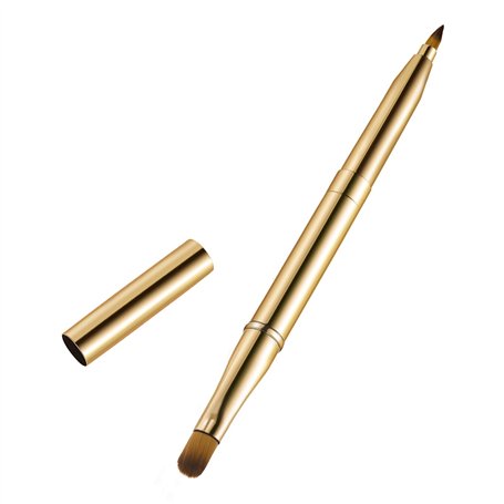 Frcolor 1 pinceau à lèvres portable double face - Pour rouge à lèvres - Doré