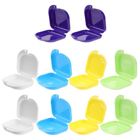 SUPVOX 10 pièces Boîtes de Rangement pour Appareil Dentaire Boîte orthodontique Dentaire Transparente Cas de Prothèse Dentaire D
