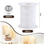 61m Mèche de Bougie，Kit de Fabrication de Bougie avec 61m Mèche pour Bougie 100 Pièces Base de Mèche de Bougie ，pour Bougies Cot