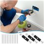 Cassette dispositif de réparation Cassette vis Support tige,pour boîte de commutation à montage mural,avec une clé