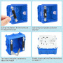 Cassette dispositif de réparation Cassette vis Support tige,pour boîte de commutation à montage mural,avec une clé