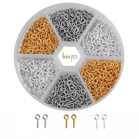XPOOP 600 Pièces Mini Crochets à Oeil