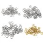 400 Pièces Anneaux de Saut 1.2 mm * 8 mm/9 mm/10 mm Anneaux ouverts Jump pour Collier Bracelet Boucle d’Oreille Anneaux Jump Rin