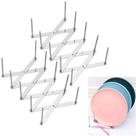 Aililong Lot de 2 supports à nervures et porte-couvercles de casserole - En acier inoxydable - Avec support de couvercle réglabl