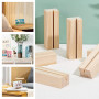 Aililong Lot de 20 supports photo en bois - Pour mariages et fêtes - Avec adhésif double face et fonction porte-cartes de menu