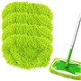 Aililong Lot de 4 serpillères réutilisables en microfibre et chenille pour nettoyage humide et sec