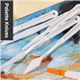 5pcs Couteaux à Palette à Peinture en Plastique Couleur Blanche Palette Couteaux Peinture Art Pigment Spatules