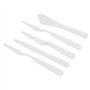 5pcs Couteaux à Palette à Peinture en Plastique Couleur Blanche Palette Couteaux Peinture Art Pigment Spatules