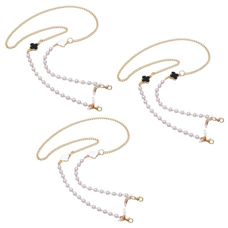 3 Pièces Chaîne De Lunettes Trèfle À Quatre Feuilles