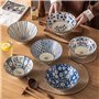 ZPPLD Bol Ramen Porcelaine,Bol Ramen Japonais, Bols à Soupes à Céréales,Bol Japonais CéRamique,1100ml Céramique Grand Bowls De S