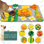 MULEVIP Tapis de Fouille Chien 72×52cm Tapis Snuffle Chien Puzzle Toys Tapis de Fouille Jeu Tapis Snuffle pour Chien Chat,Snuffl