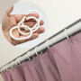 24pcs Anneaux de Rideau de Douche en Plastique en Forme de C Crochets de Rideau pour Rideau de Porte, Rideau de fenêtre